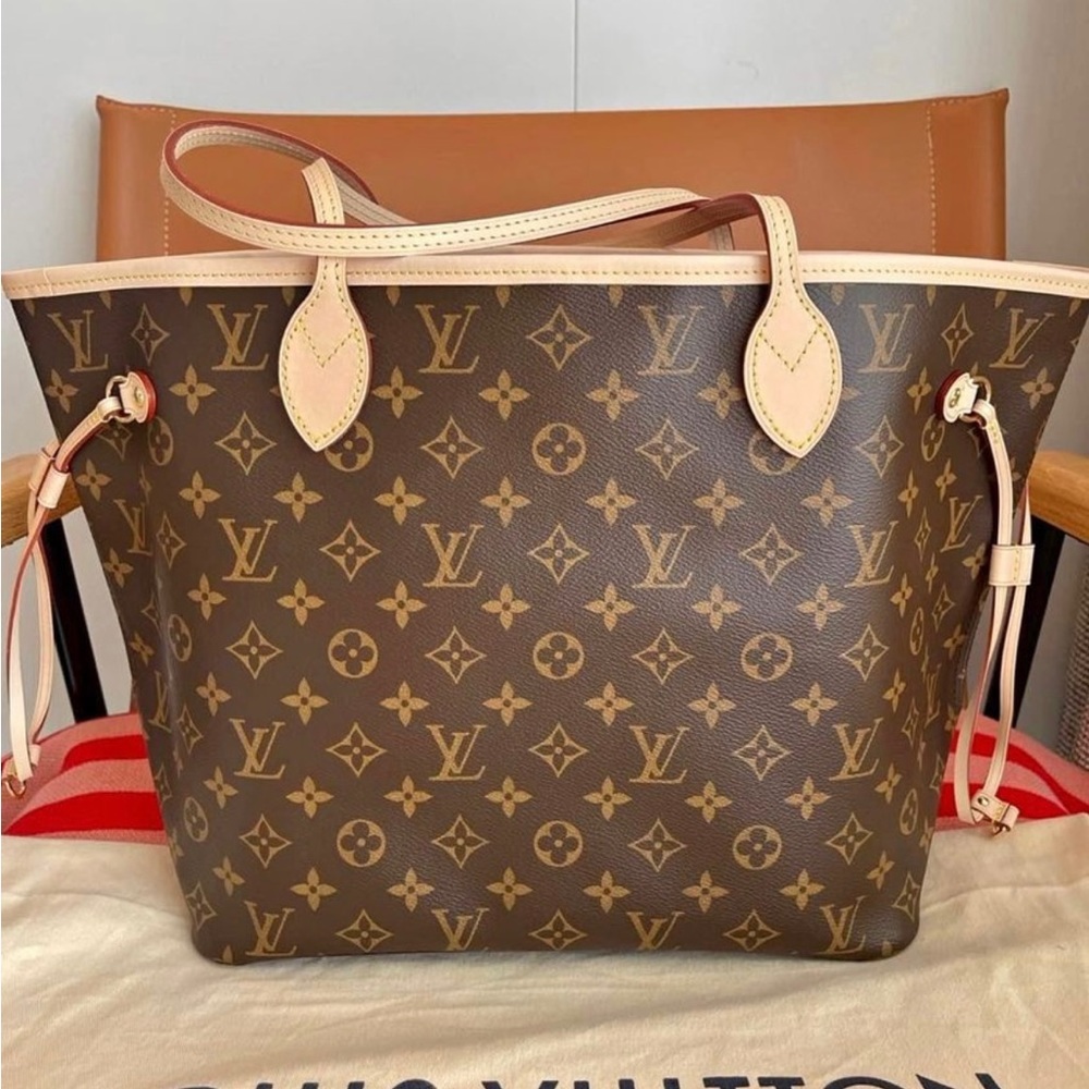 Louis Vuitton Monogram Neverfull MM Cerise Red